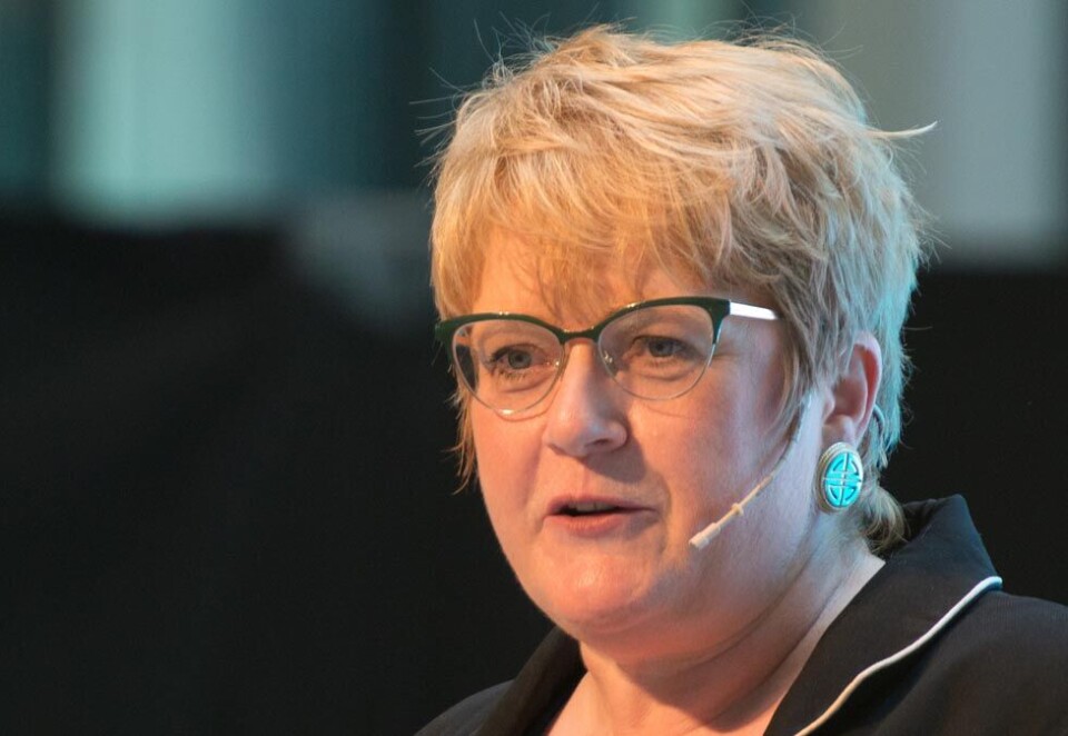 Satser på film og serier: Her er kulturministeren på Nordiske Mediedager i Bergen tidligere i år. Foto: Foto: Carl-Fredrik Hammersland/Nordiske mediedager.