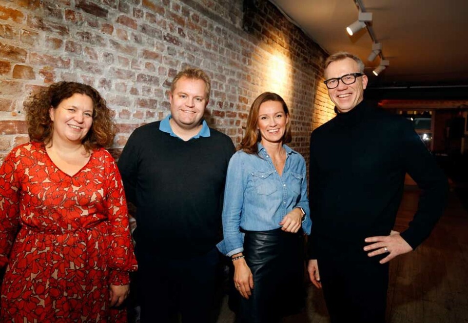 Årets jury: Marianne Otterdahl Møller, Lars Erling Olsen, Kjersti Borander og Petter Gulli er bare fire av en svært bredt sammensatt jury i konkurransen Årets markedsfører. Foto: Eivor Eriksen.