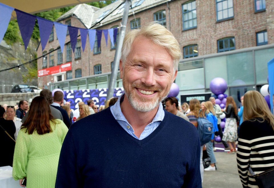 Klar for sin åttende TV 2-høst: TV 2-sjef Olav T. Sandnes har vært på flere høstlanseringer enn noen annen toppsjef i TV 2s historie. Han går gjerne for åtte til. Foto: Dag Robert Jerijervi