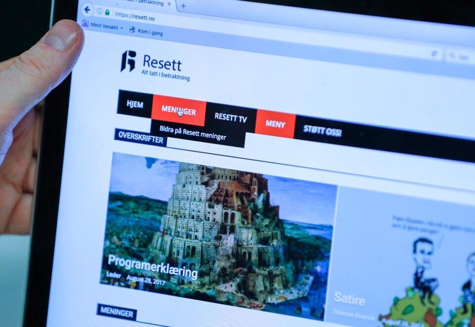 Stenger for Resett: Vipps har tirsdag gjort det umulig for Resett-leserne å gi donasjoner via betalingstjenesten. Foto: Heiko Junge / NTB scanpix