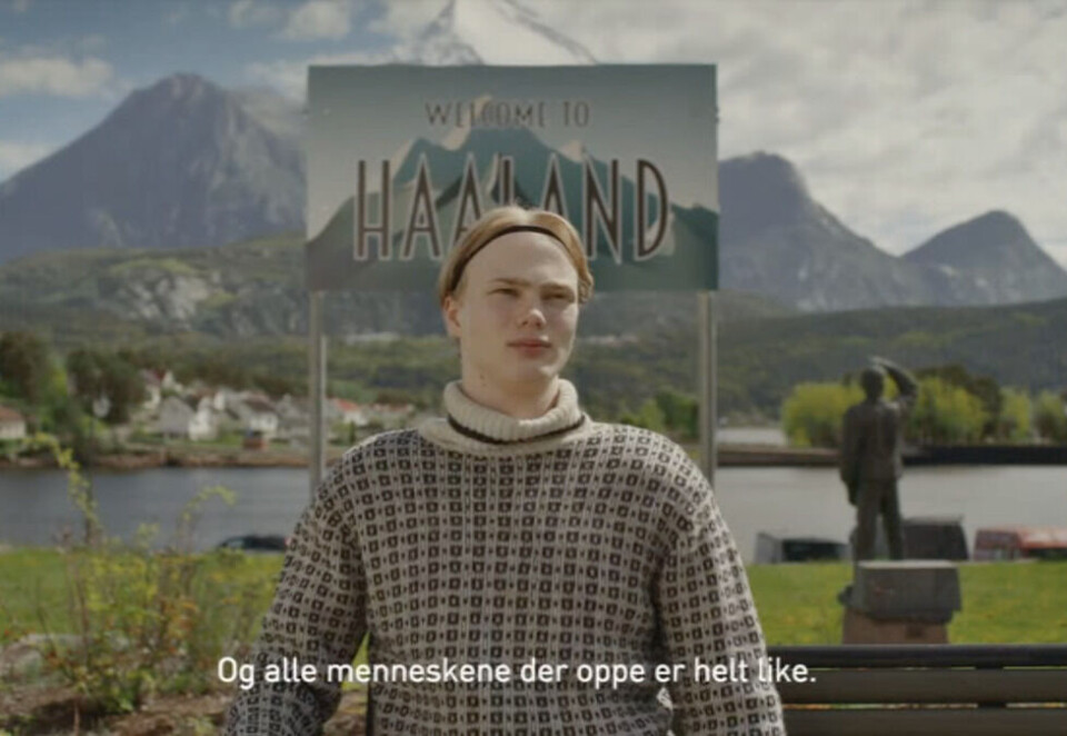 Fra Haaland: Erling Braut Haaland kommer fra nasjonen Haaland i reklamefilmen fra Norsk Tipping. Der finnes det flere som den norske Borussia Dortmund-spilleren.