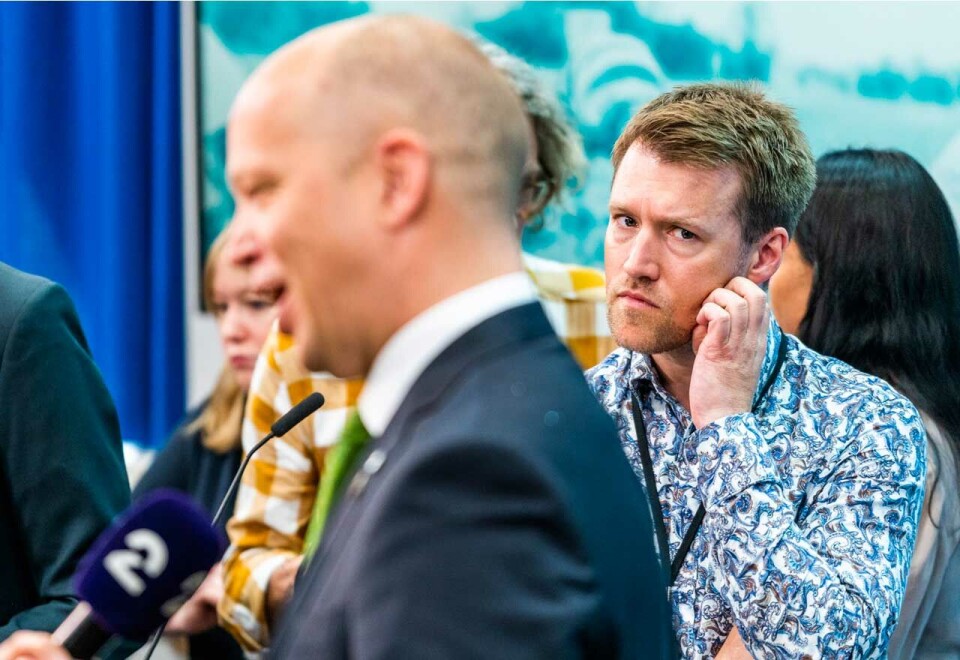 Målet står: Statssekretær Lars Vangen, her sammen med sin sjef Trygve Slagsvold Vedum, sier til Kampanje at regjeringen fortsatt har som målsetning å begrense både konsulentbruk og kjøp av PR-tjenester i staten.