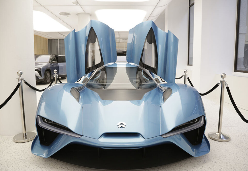 Sliter med merkevaren: Den kinesiske bilmodellen NIO har ikke den sterkeste merkevaren blant over 40 målte biler. Men NIO er ikke eneste kinesiske bilen på bunnen av Kantars liste over landets sterkeste merkevarer. Foto: Eivor Eriksen