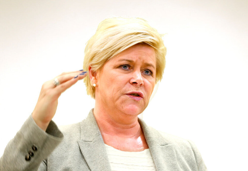 Slår ned på reklamen: Regjeringen vil forby aggressiv markedsføring av forbrukslån for å bekjempe den kraftige veksten av denne formen for lån. Det kom frem på en pressekonferanse i regi av finansminister Siv Jensen i dag.