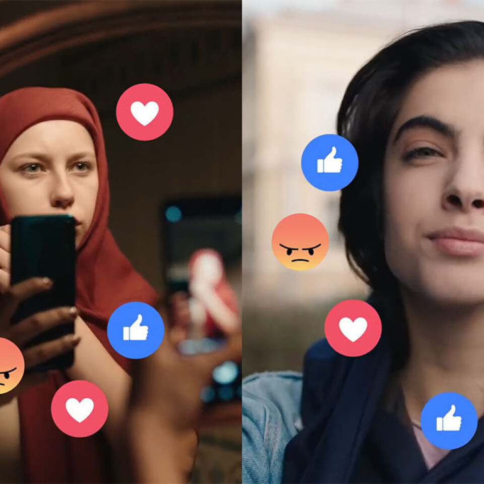 Ny reklamefilm: I den nye reklamefilmen for Telia illustreres frihet blant annet med disse to kvinnene. Foto: Telia