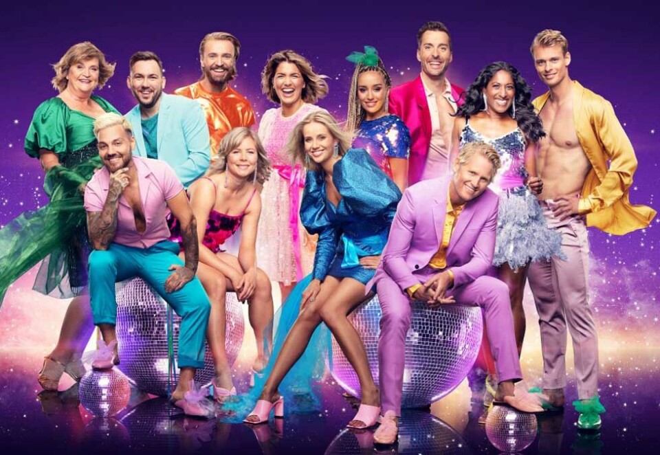 Disse skal danse: Her kan du se alle deltagern i årets Skal vi dansse. Fra venstre Elin Ørjasæter, Alejandro Fuentes, Dennis Vareide, Joakim Kleven, Maren Lundby, Iselin Guttormsen, Anniken Jørgensen, Royane Harkati, Magnus Moan, Øyvind «Vinni» Sauvik, Siri Nilminie Avlesen-Østli og Simon Nitsche. Foto: Fredrik Arff/TV 2.