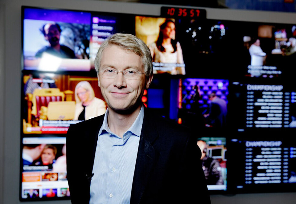Vil ha mer penger: TV 2-sjef Olav Sandnes vil at distributørene skal betale mer for å kunne distribuere TV 2. Det er bakteppet for forhandlingene med RiksTV, et selskap TV 2 eier en tredel av. Foto: NTB Scanpix.