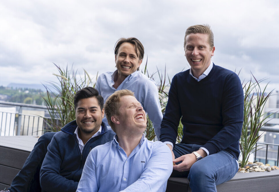 Til topps i ny Coop-pitsj: WAL-leder Herman Stormyr, sammen med partnerne Christoffer Stenholt, Andreas Borgen (til venstre) og Christian Bernt. Nå inngår de et samarbeid med Coop Medier og egenart. Foto: We Are Live