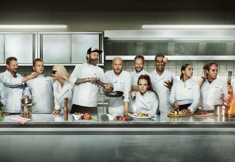 Kokkekamp: 12 kjendiser med svært varierende ferdigheter skal drive restaurant i «Camp Kulinaris». Foto: TV3