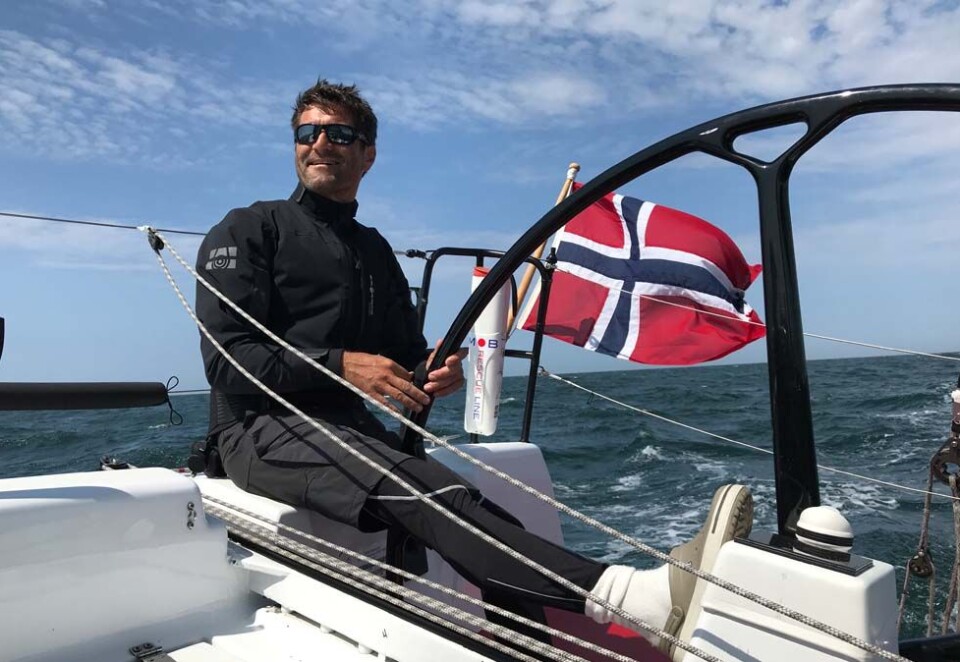 På vei til VM: Et seilebilde tatt i sommer på vei over Nordsjøen til VM i Nederland oppsummerer best 2018 for Kristian Skard. Foto: Privat.