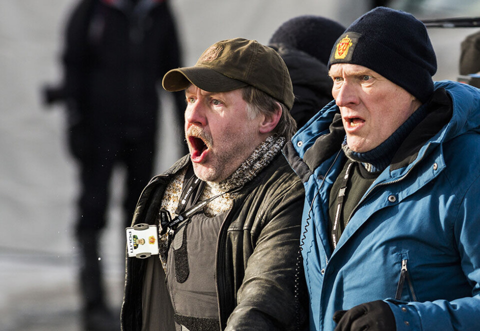 Klar for BBC: Mads Ousdal og Sven Nordin spiller mot hverandre i storsatsingen «Wisting». Foto: Dag Nordsveen/Nordic Entertainment Group