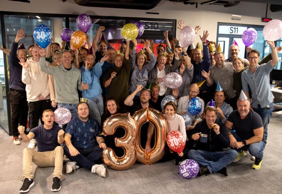 30 over 20: 30 år har det blitt for P4 på det norske radiomarkedet og over 30 personer har jobbet i minst 20 år. Foto: P4.