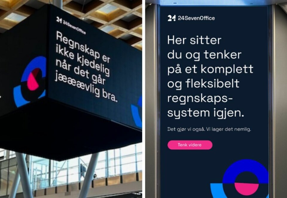 Drar på: 24SevenOffice snakker om tjenestene sine på en litt annen måte i sin nyeste kampanje. Foto: 24SevenOffice/Smeh