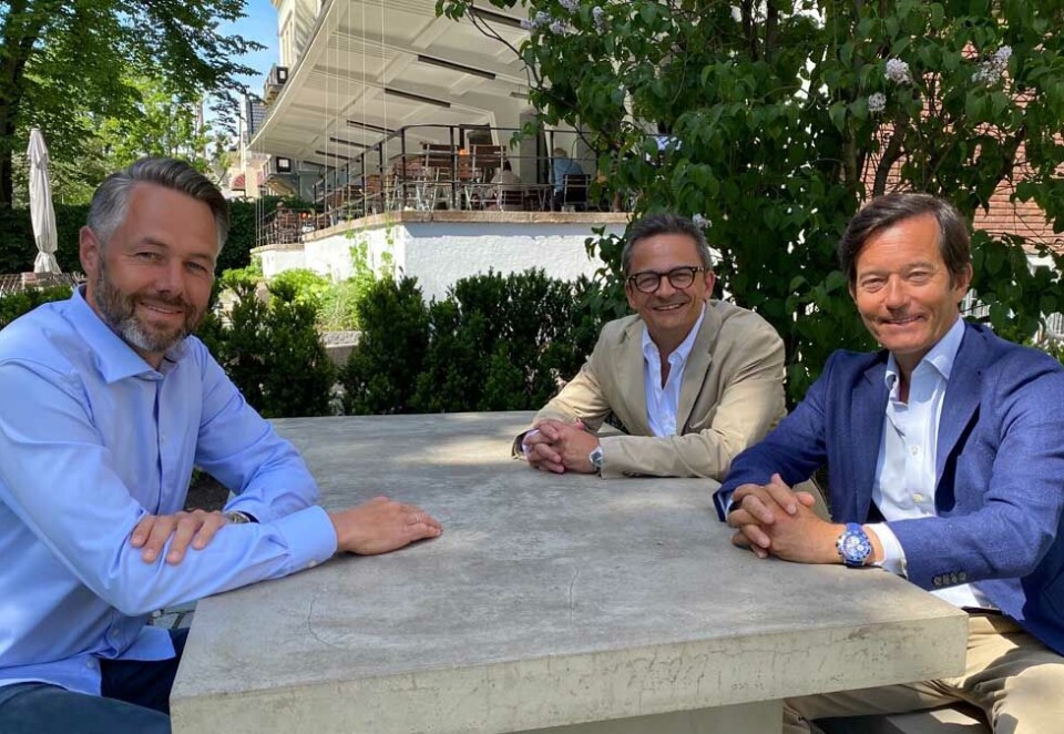 Solen skinner: Trond Riiber Knudsens befatning med The North Alliance har så langt ikke vært spesielt godt kjent. Men i lys av lanseringen av et nytt selskap var tiden inne for å la solen skinne på den tidligere McKinsey-toppen. Her sammen med Kim Ydse Krogstad og Thomas Høgebøl fra byrågruppen. Foto: Knut Kristian Hauger.