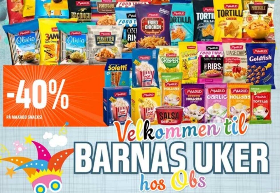 Dårlig kobling: Dagligvaregigantens OBS-kjede satte ned prisen på snacks og godteri i det de kalte for «Barnas Uker». Det falt ikke i god jord. - Vi beklager det som har skjedd, sier kommunikasjonsjef i Coop. Harald Kristiansen.
