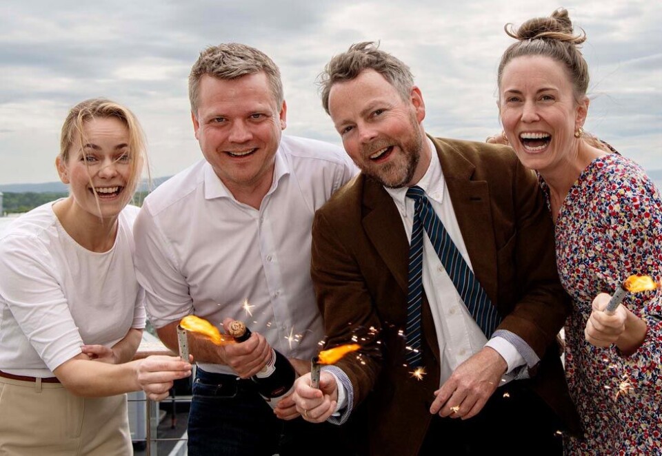 Nora Rydne, Lars Håkon Grønning, Torbjørn Røe Isaksen og Katrine Sørum kunne tidligere i våres glede seg over lesertallene til E24.