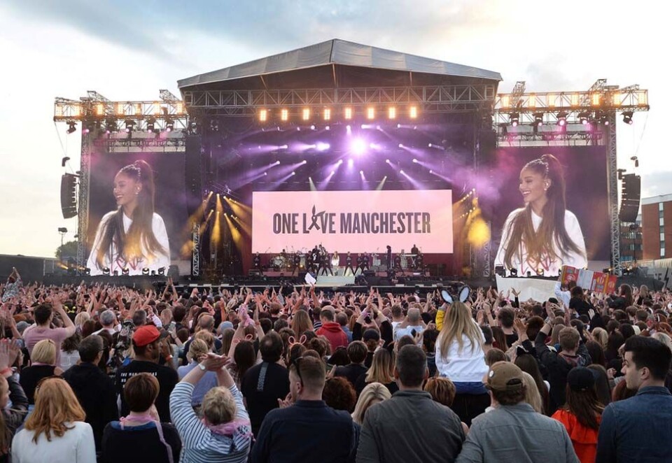 Minnet ofrene: Da terror rammet Manchester, blåste kommunikasjonsavdelingen støv av gamle planer og strategier. Her et bilde fra støttekonserten Ariana Grande holdt i Manchester for ofrene etter terroren i fjor vår. Foto: Dave Hogan/One Love Manchester/REUTERS