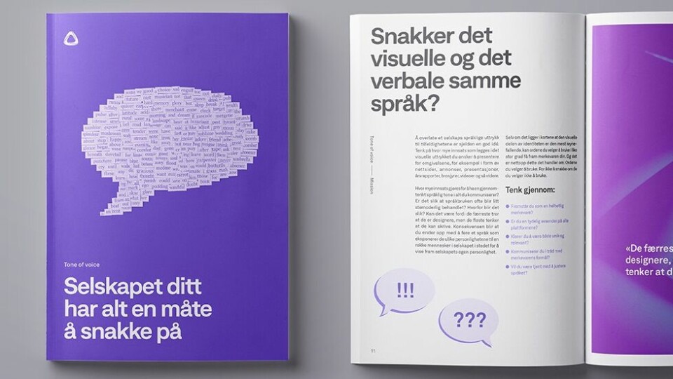 Selskapet har alt en måte å snakke på – tone of voice