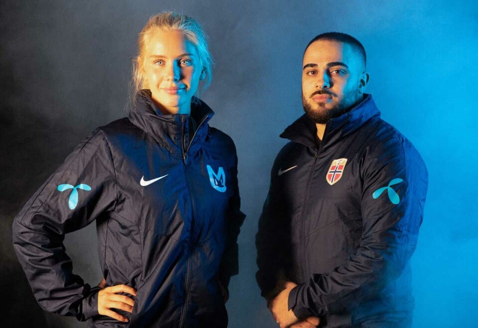 Tar på seg Telenor-drakta: Dagbladet-serien Long Shot er fullfinansiert av Telenor og programlederne Amalie Snøløs og Arkan Rasul har fått på seg Telenor-drakta. Dagbladet selv kaller det en redaksjonell satsing.