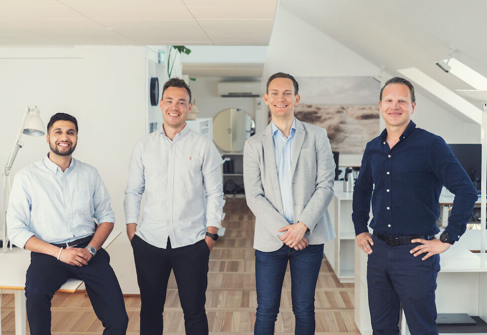 Ansetter: Koronakrisen merkes også i Amidays, men daglig leder Jakob Skåltveit (til høyre) ansetter like fullt Hashir Ahmed, Vegard E. Moberg og Erik Auke. Foto: Nadia Frantsen.