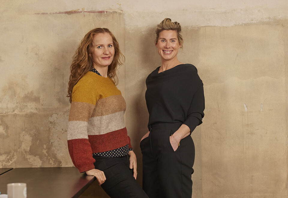 Skal lage reklame: Anna Gutto (til venstre) med produsent og kundeansvarlig Caroline Mathisen i Fantefilm.