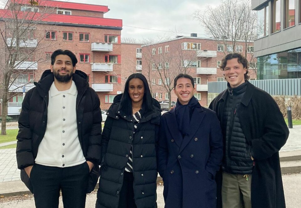 Utvider kollektivet: Fra venstre byråleder Zeshan Idris, Head of talent Temar Hagie, Fredrik Austad og Kasper Kristoffersen. Foto: Døgn