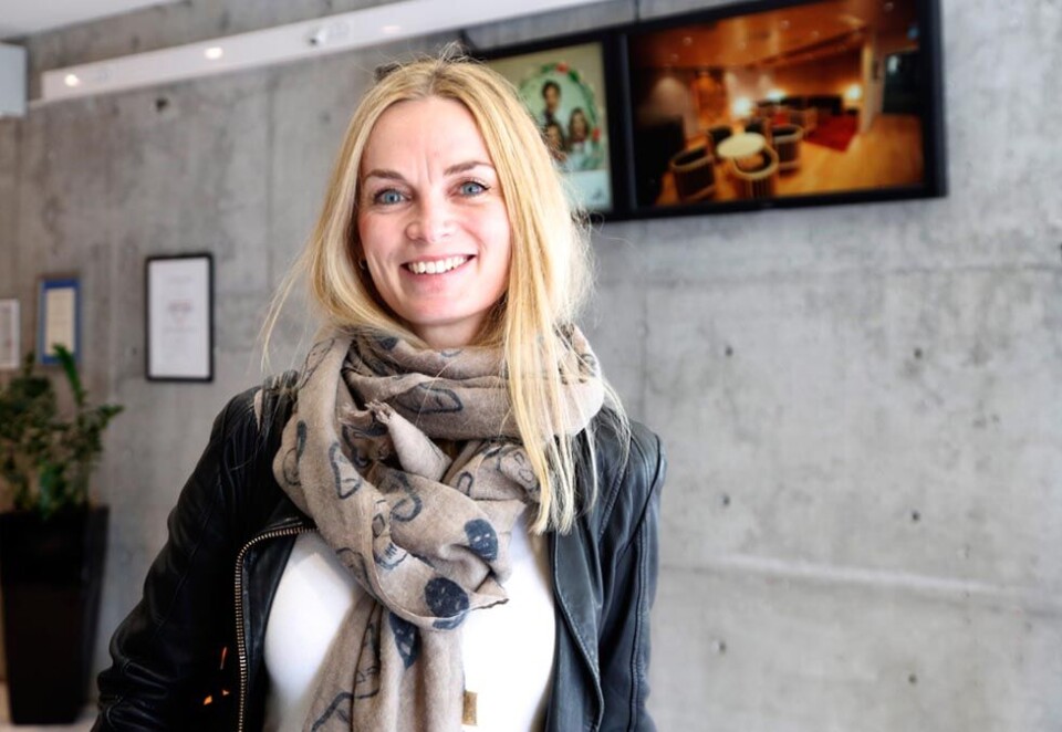 Skuffet (1): Lederen av Virke Produsentforeningen, Åse Kringstad, er blid her, men i dag var hun skuffet over krisepakken til kulturminister Abid Raja. Foto: Eivor Eriksen.