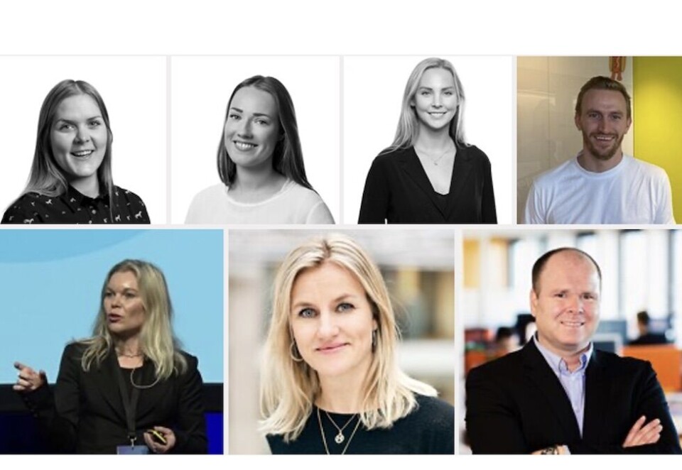KJENNER MÅLGRUPPER OG KANALVALG: Fra venstre: Tove Botnen (Opinion), Anne-Sofie Åmodt (Opinion), Martine Fraas Vogsborg (Meta), Per Christian Strand Teslo (Snapchat), Tina Rødahl (Linkedin), Margrethe Wam Solvang (Google) og Andreas Thue (Iteo Consulting).