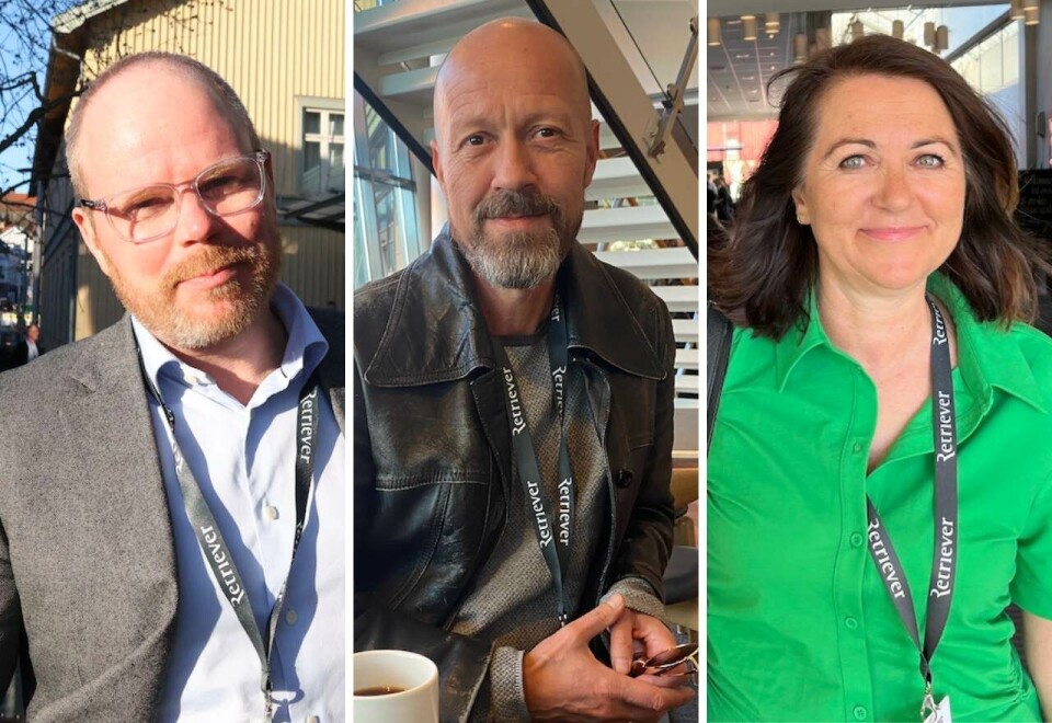 Havnet i prinsessestormen: VG-redaktør Gard Sterio, etikkredaktør i NRK, Per Arne Kalbakk, og leder av Norsk Redaktørforeningen, Reidun Kjelling Nybø, var alle på journalistkonferansen Skup denne helgen. Der møtte de en prinsesse som gikk kraftig til angrep på norske medier. Foto: Eivor Eriksen/Knut Kristian Hauger/Dag Robert Jerijervi.