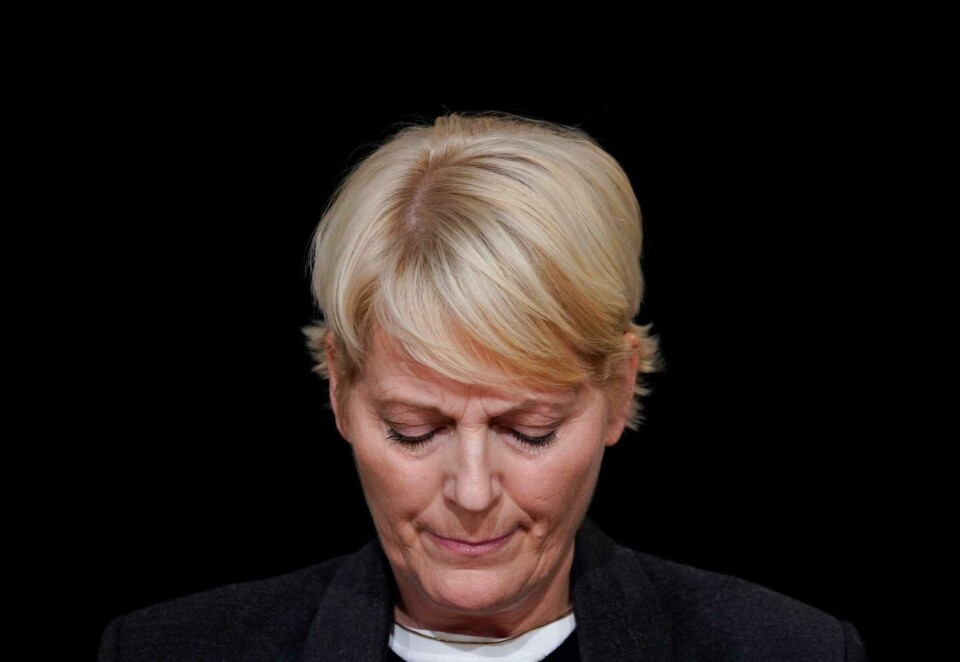 Møtte pressen: Kringkastingssjef Vibeke Fürst Haugen informerte pressen om at NRK trekker «Ingen elsker Bamsegutt» på en pressekonferanse onsdag. Foto: Ole Berg-Rusten/NTB