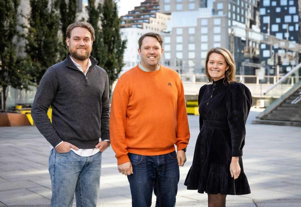 To nye ansettelser: Fra venstre: Thomas Andreassen, Jonathan Brænde og Madeleine Rognerud. Foto: Ihne Pedersen