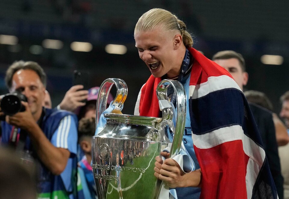 Mesternes mester: Vinner man Champions League i fotball så kan man kalle seg mesternes mester i og med at lagene som spiller i UEFA-turneringen er de beste i Europa. I fjor var det Erling Braut Haalands Manchester City som gikk til topps. Foto: NTB.