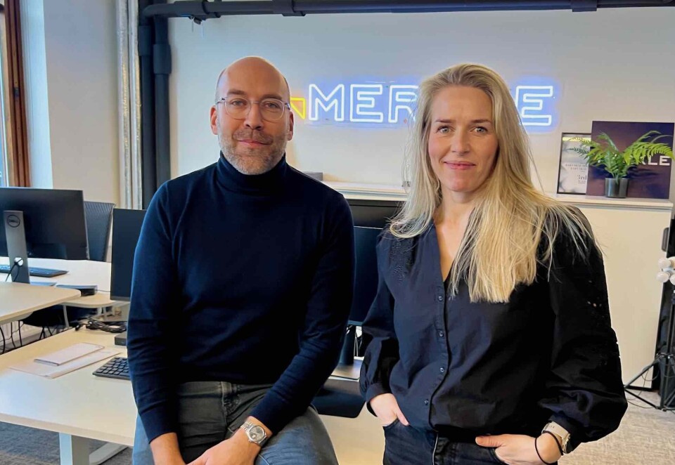 Kommer fra Carat: Merkle-sjef Michael Legendre med sin nye kundedirektør Benedicte Kjøde. Hun kommer sist fra stillingen som avdelingsleder og storkundeansvarlig i Carat.