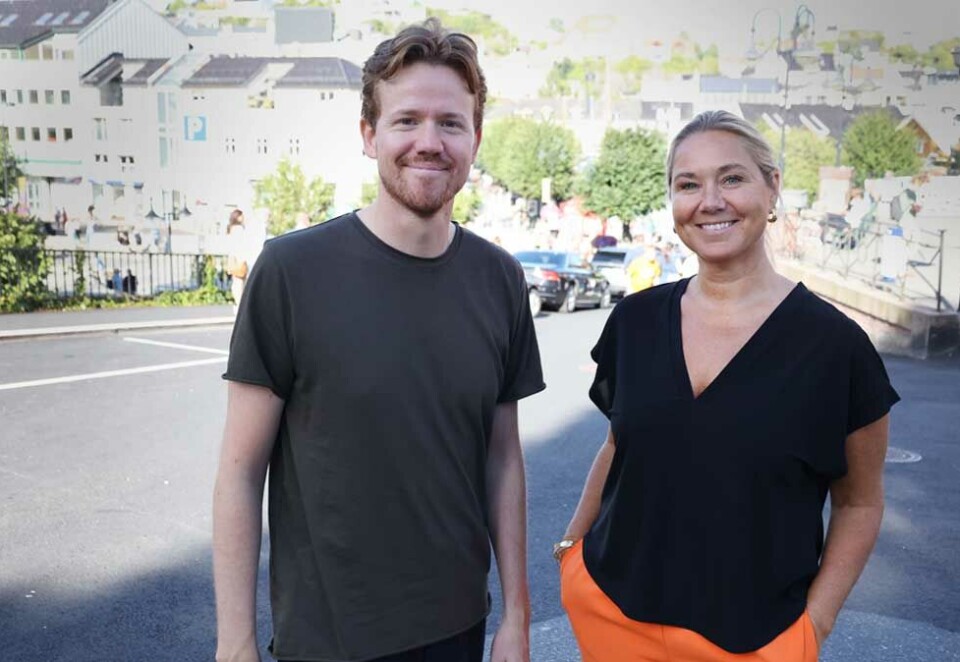 Vokser, men taper mer penger: Selv om regnskapstallene til Google i Norge blir som en dråpe i havet når eierselskapet Alphabet legger frem sine tall, viser tallene at både omsetningen og tapene øker. - Vi er nok vel så opptatt av andre og mer interne måltall, sier Sondre Ronader. Her sammen med Google-sjefen i Norge, Tine Austvoll Jensen. Foto: Eivor Eriksen.