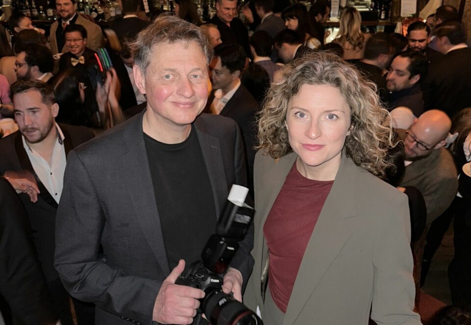 Kolleger: Fotograf Thomas Nilsson og journalist Ingeborg Huse Amundsen. Foto: Privat