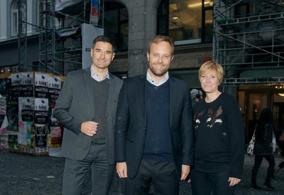 Må vente: Det nye PR-byrået til Try-huset, Try Råd, må fortsatt vente før de blir målt i «Byråprofil». Byråleder Sindre Beyer er imidlertid trygg på at han er med neste år, når årets omsetning ligger til grunn. Her sammen med partnerne Kristian Skard og Åshild Mathisen. Foto: Eivor Eriksen.