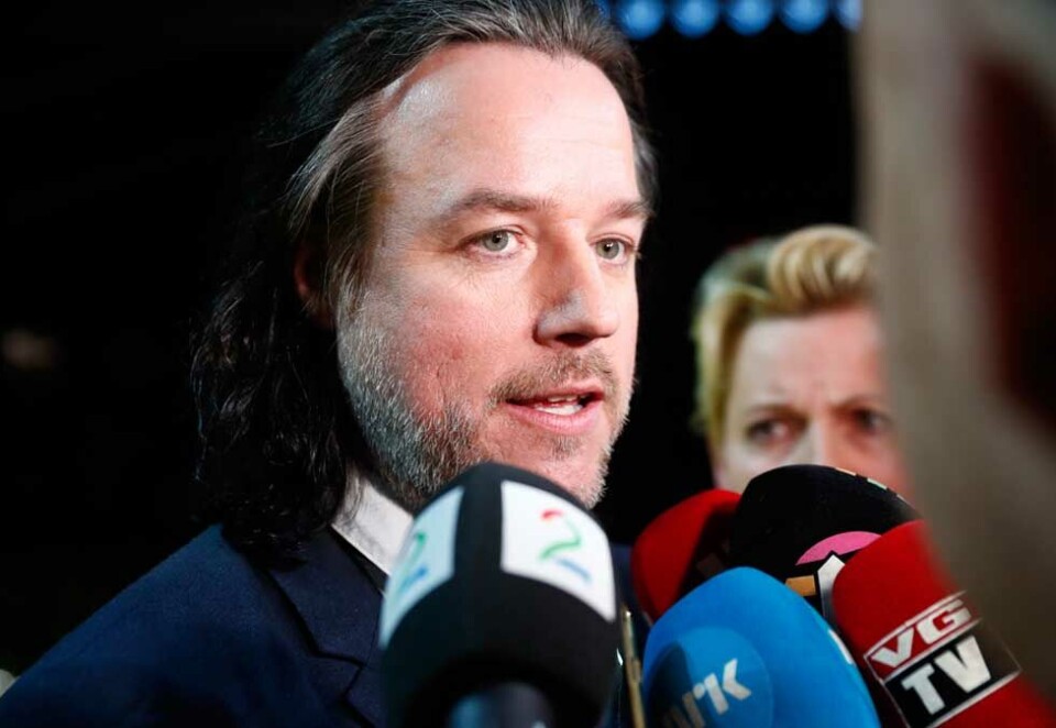 Møtte pressen: Stig Karlsen, prosjektleder for MGP, møtte pressen dagen etter finalen hvor hele stemmesystemet kollapset. Foto: Tore Meek / NTB scanpix