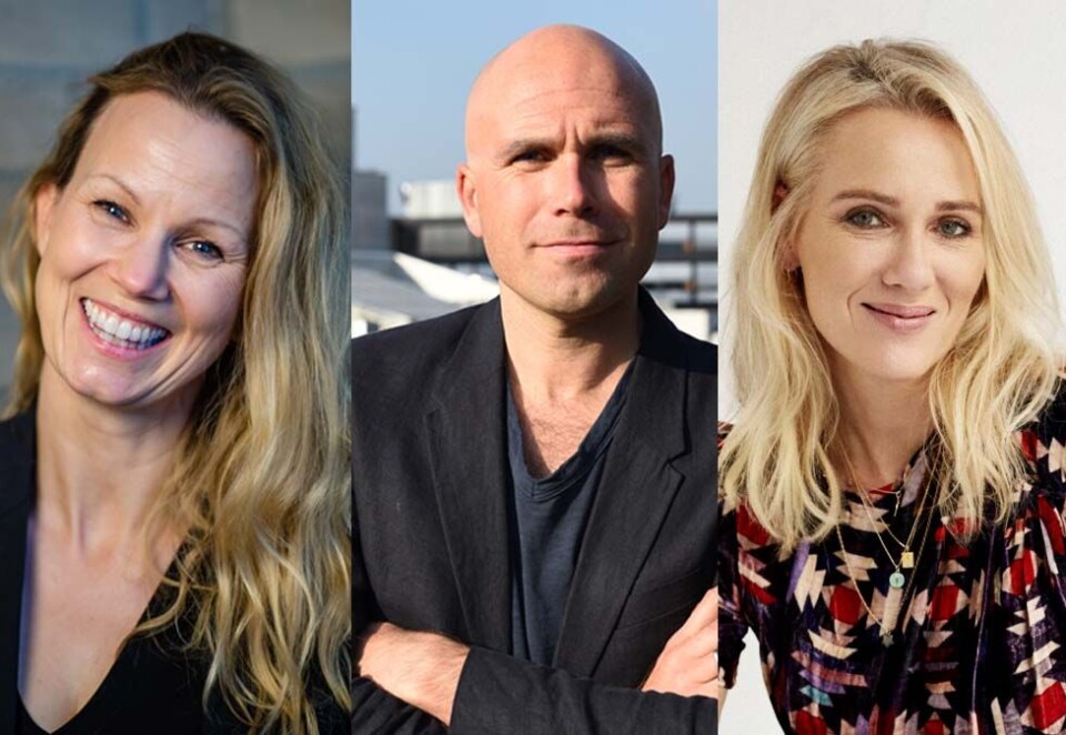 Kreative sjefer: Aina Lemoen Lunde i DNB (til venstre), Henrik Habberstad i Equinor og Gjyri Helen Werp har ansvar for kreativ utvikling i hver sin bedrift. En av dem omtaler seg som en «brobygger» mellom teknologi og marked.