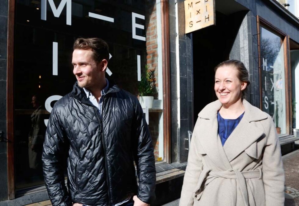 Kjempet om pris: I fjor kjempet McDonald's om å bli Årets markedsfører. Her er Nord DDB-rådgiver Aleksander Hetland med markedssjef Mari Husby i McDonald's i mars i fjor. Foto: Eivor Eriksen