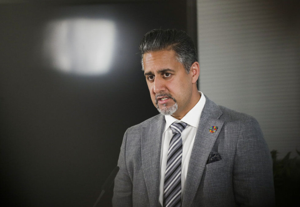 Mindre enn antatt: Kultur- og likestillingsminister Abid Q. Raja (V) fikk 300 millioner kroner til mediehus i koronakrise, men sender over 200 av dem tilbake til statskassen. Foto: Vidar Ruud/NTB