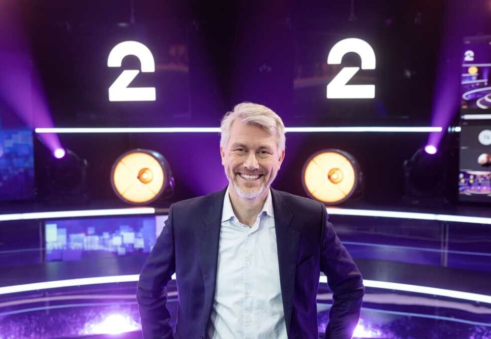 Går på lufta med ny logo: TV 2 har varslet et «digitalt taktskifte» i sin nye forretningsstrategi. Samtidig pusses også logoen og merkevaren opp. - Vår nye visuelle identitet representerer bredden av dagens TV 2 på en helt ny måte, sier TV 2-sjef Olav T. Sandnes.