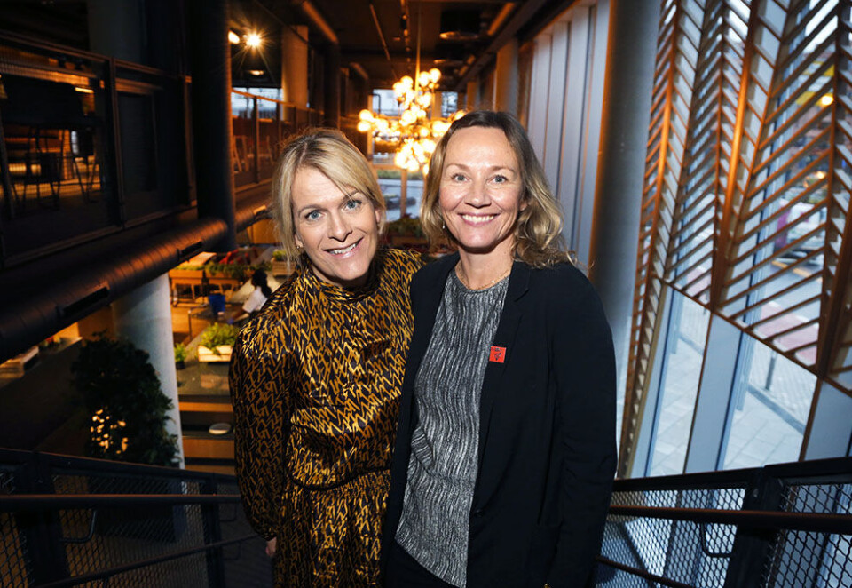 Mer barne-TV: TV 2s nye programredaktør Kathrine Haldorsen (til venstre) og kanalredaktør Kirstine Vinderskov i Nordisk Film lanserer et helt nytt barne-tv-univers på TV 2 Sumo. Foto: Eivor Eriksen