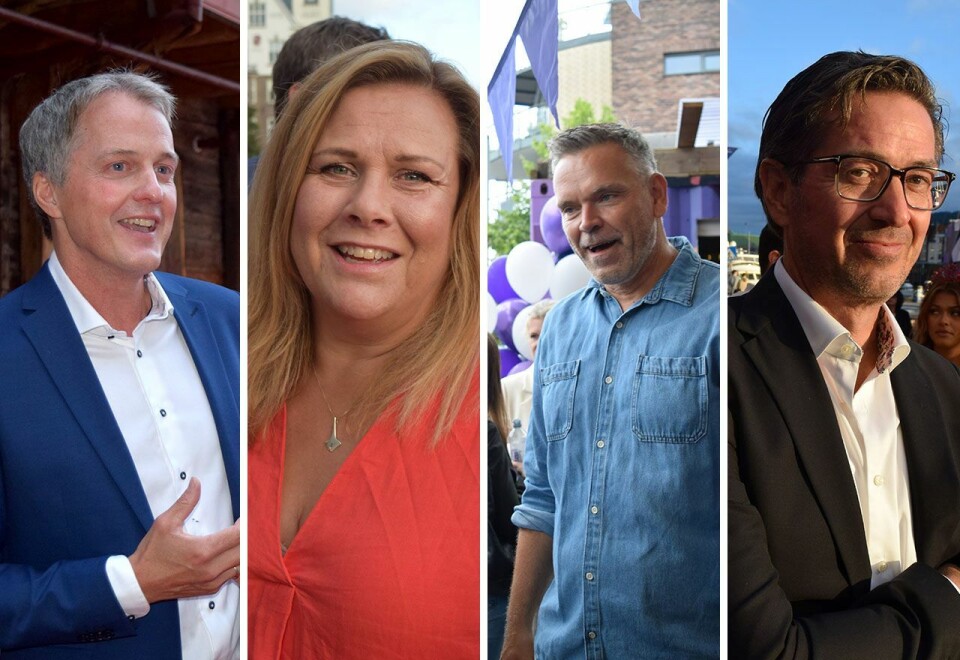 TV 2-veteraner: Sturla Dyregov, Anette With, Øyvind Mund og Bjørn Gunnar Rosvoll har alle vært en del av TV 2 siden 90-tallet. To av dem har vært med fra kanalens spede begynnelse.Foto: Dag Robert Jerijervi