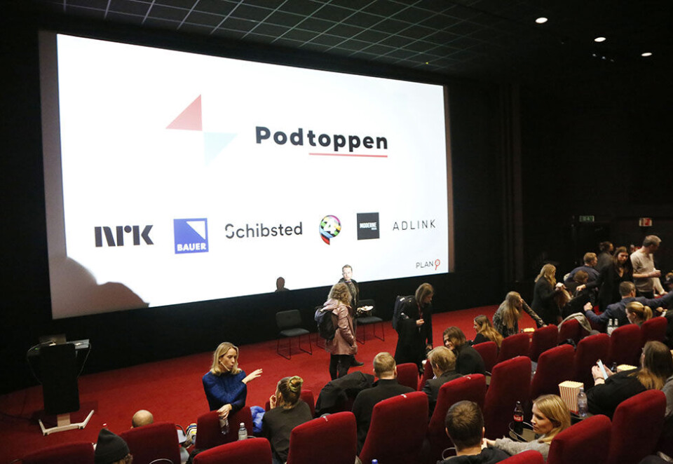 Storstilt lansering: Podkast-Norge fylte Vika Kino til randen da Podtoppen ble lansert i går. Foto: Eivor Eriksen