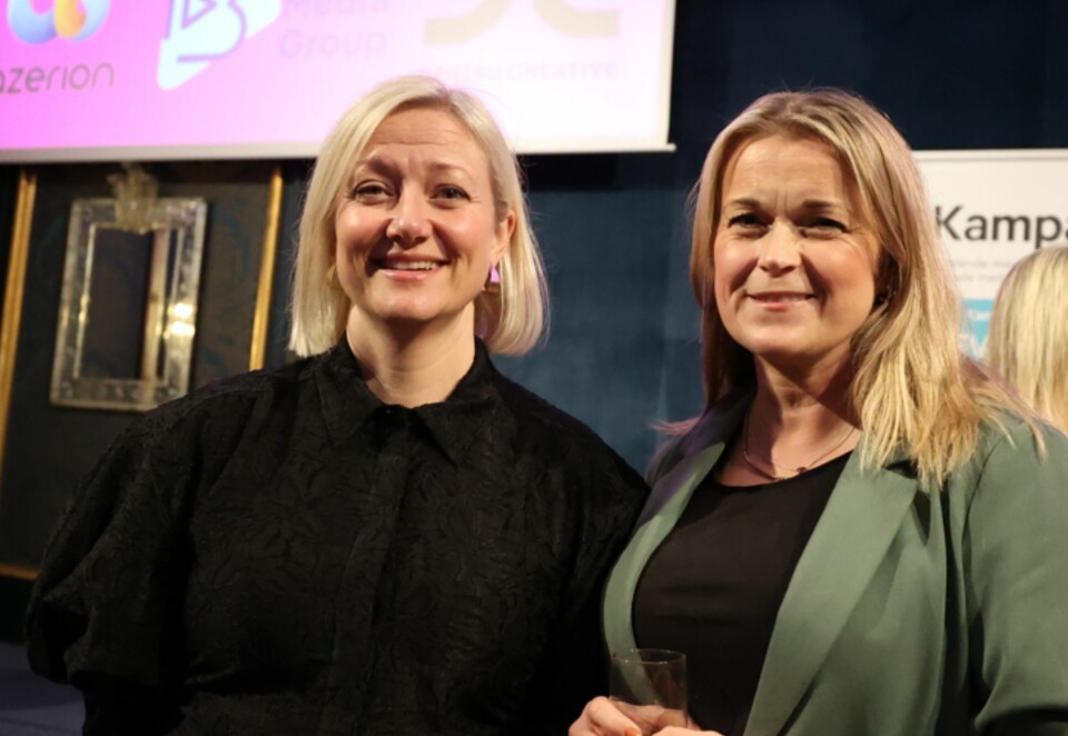 Fikk vist seg frem: Fredag var en av foredragsholderne på Kampanje-konferansen Content Marketing-dagen helt i slutten av januar. Fra venstre: Silje Thoresen og Ane-Kamilla Eriksen. Foto: Eivor Eriksen