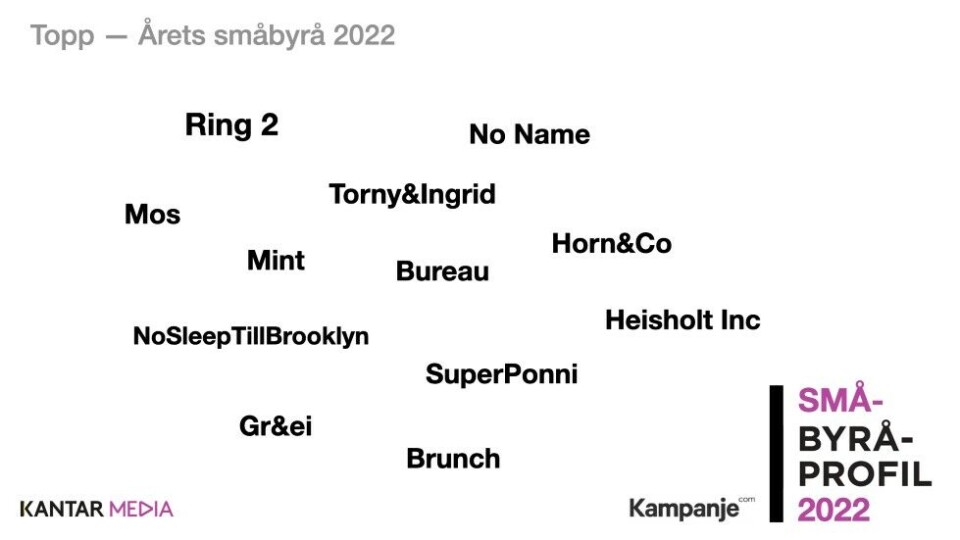 Ble delt på Instagram: - Takk for i går @kampanjecom. Vi gleder oss til neste års Småbyråprofil, skriver Ring 2 på sin Instagram-konto, i et innlegg der de også gratulerer ukens vinnere. Foto: Ring 2