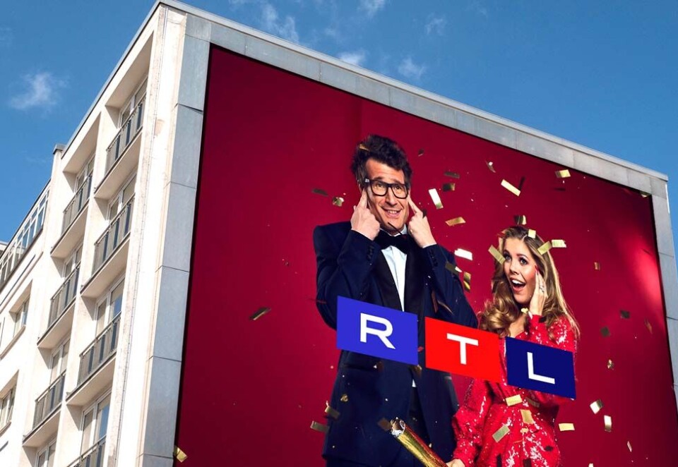 Skal vi danse: Printvirksomheten til mediekonsernet RTL er ingen dans på roser. Her en reklameplakat for det tyske selskapets TV-kanal, RTL, og deres programsatsing «Let’s dance», også kjent som «Skal vi danse.» Foto: NTB.