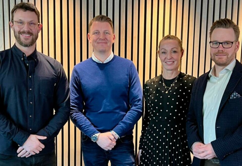 Nytt partnerskap: Fra venstre: Preben Standal, Enterprise Sales Director i Adform Norway, Kim Motrøen, direktør for kunde og marked i Harald A. Møller, Malin Valdal Corneliussen, markedsdirektør i Møller Bil og Jan Berthrand Danielsen, daglig leder for Adform Norway.
