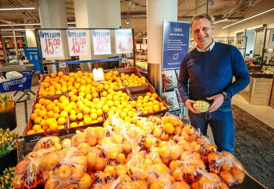 Størst på reklame: Rema 1000-sjef Trond Bentestuen bruker mer penger på reklame enn konkurrentene i dagligvaremarkedet, og alle andre norske annonsører, men det resulterer ikke i vekst for kjeden. Foto: Lise Åserud/NTB