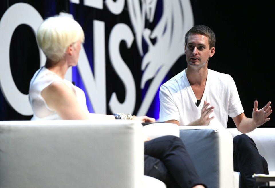 Cannes-debut: Evan Spiegel er førstegangsreisende i reklame-mekka i Cannes. Foto: Cannes Lions.